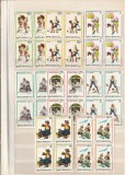 ROMANIA 1981 LP 1045 JOCURI DE COPII SERIE IN BLOCURI DE 4 TIMBRE MNH NESTAMPILATE