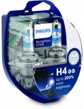 Set 2 becuri auto Philips H4 Racing Vision GT200 +200% 12V 55W