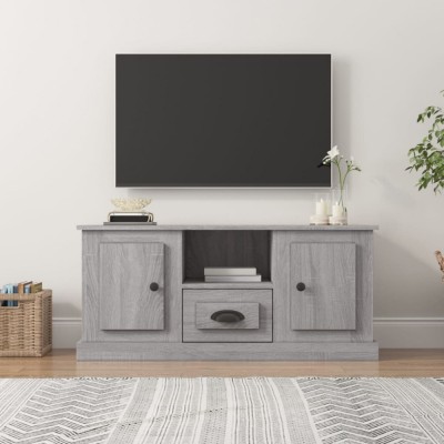 vidaXL Comodă TV, gri sonoma, 100x35,5x45 cm, lemn prelucrat foto