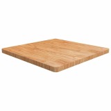 Cumpara ieftin Blat masa patrat maro deschis 80x80x4 cm lemn stejar tratat