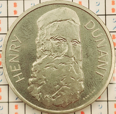 Elvetia 5 francs 1978 - Henry Dunant - km 56 - A011 foto