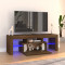 Comodă TV cu lumini LED, stejar maro, 120x35x40 cm