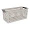 Coș Depozitare Plastic, Model Perforat, M&acirc;nere, Culoare Taupe, Capacitate 4L