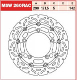 Disc fr&acirc;nă flotant față, 290/121,5x5mm 5x142mm, diametru gaură de centrare 10,3mm, spacing 0 compatibil: SUZUKI GSF 650 (ABS)/650 (Gladius)/650A (ABS), Trw