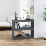 VidaXL Bibliotecă/Separator cameră gri 80x30x71,5 cm lemn masiv de pin