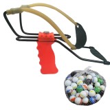 Cumpara ieftin Set prastie profesionala si bile IdeallStore&reg;, Sling Master, plastic, 20 cm, portocaliu