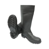 Cizme de protectie din PVC negru cu bombeu otel, marimea 44, Breckner