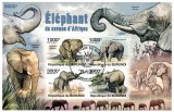 Timbre Burundi 2011: Elefanti si Colita - Colectie filatelica, timbre africane, tema animale, editie limitata