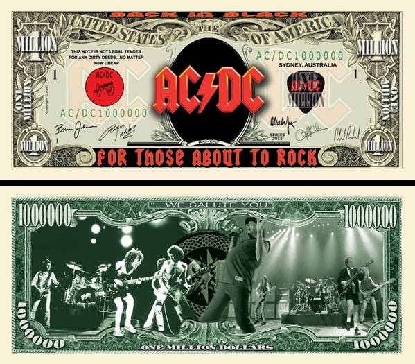 !!! SUA = FANTASY NOTE (TJ6) = TRUPA &#039;&#039; AC / DC &#039;&#039; - 2015 - UNC