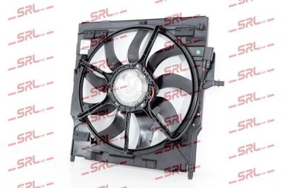 Ventilator radiator Bmw X5 F15 13-, X6 F16 13-, motor: 3.0 d, 4.4 V8 T, cu modul electronic, 850W; 520 mm; 3 pini, SRLine, 17427634472; 17428618246 foto