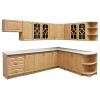 Bucatarie Colt MDF Mesteacan 270cm Olea MP, 16 Usi, 3 Sertare, Mobila Bucatarie Moderna