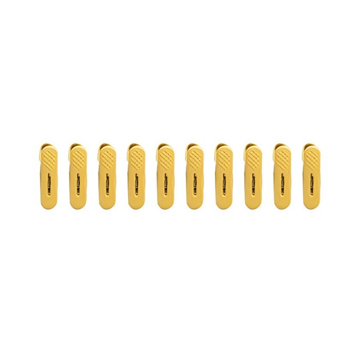 Set 20 de cleme pentru haine, flippy, de prindere pentru pantaloni, atasabile la umerase, 1.6x2.3x6.35 cm, galben