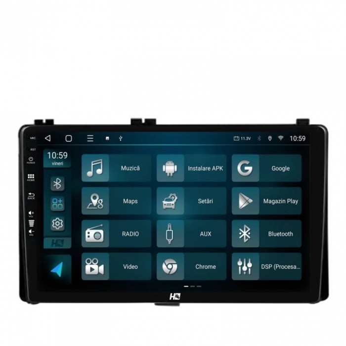 Navigatie Toyota Auris Corolla (2016+) 4GB RAM Android 13 Quadcore DSP GPS Wi-FI Carplay Android Auto USB Bluetooth Waze Touchscreen 9 inch