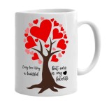 Cana alba personalizata Every love story is beautiful Model 1, INOVATIX&reg;. 330ml, Oem