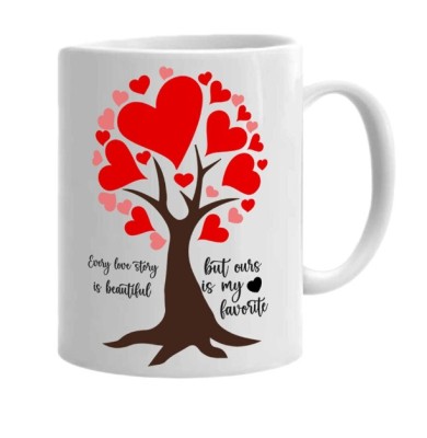 Cana alba personalizata Every love story is beautiful Model 1, INOVATIX&amp;reg;. 330ml foto