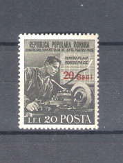 ROMANIA 1952 - LUPTA PENTRU PACE, (SUPRATIPAR), MNH - LP. 307 foto