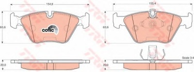 Set placute frana,frana disc BMW Seria 3 Cupe (E46) (1999 - 2006) TRW GDB1404 foto