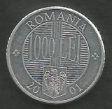 ROMANIA 1000 1.000 LEI 2001 [1] XF++ a UNC , livrare in cartonas