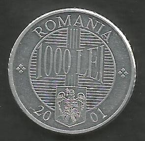 ROMANIA 1000 1.000 LEI 2001 [1] XF++ a UNC , livrare in cartonas