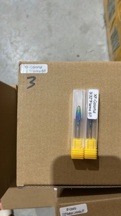 Bit pentru &icirc;ndepărtarea gelului și a ojei semipermanente, XF-Colorful Flame ST