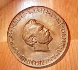 G661-I-Placheta mare CASA SIEMENS bronz masiv perioada interbelica- Ca multumire si apreciere-Als Dank und Anerkennung. Stare foarte buna.