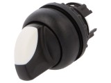 Comutator Rotativ Eaton Electric M22S-WRK 22mm Alb-Negru IP66 2 Pozitii Montage Panou