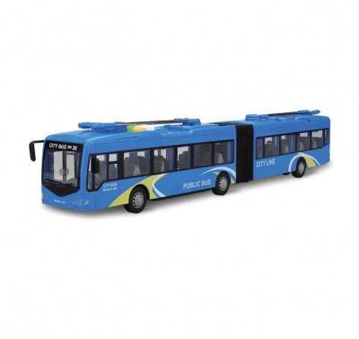 Autobuz Dublu Albastru cu Sunete Lumini foto