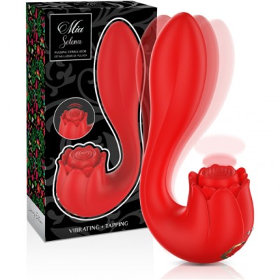 MIA - SELENA STIMULATOR VIBRATING + TAPPING RED foto