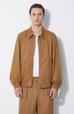 A.P.C. geaca blouson gilbert barbati, culoarea maro, de tranzitie, COGXS-H02922