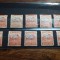 Lot 10 timbre Romania 1919 Debretin, supratipar pe 10 filler, fara sarniera