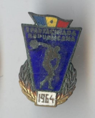 Insigna 1964 SPARTACHIADA REPUBLICANA - Sport RPR - email la cald foto