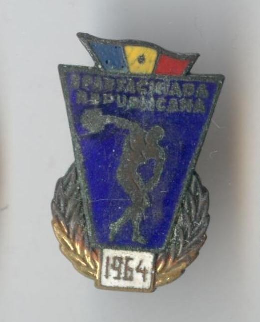 Insigna 1964 SPARTACHIADA REPUBLICANA - Sport RPR - email la cald