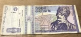 (1) Romania bancnota 5000 lei 1993 mai