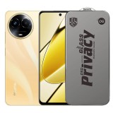 Folie de Protectie pentru Realme 11, TEO, Sticla Securizata ESD Antistatica, Super-X Privacy OG, Margini Negre, 0.30 mm, Transparent Inchis