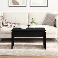 vidaXL Masă de cafea Stejar Negru 68 x 38 x 50 cm Lemn compozit 862663