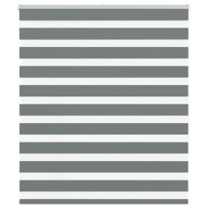 vidaXL Jaluzea tip zebra gri &icirc;nchis lățime țesătură 125,9 cm poliester