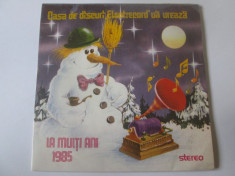 Vinil mic 7&amp;#039;&amp;#039; disc felicitare:La multi ani 1985,Electrecord 45 ST-CS 207 foto