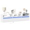 Gossi comoda tv de perete cu lumini led, alb, 180x31x45 cm