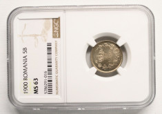 5 BANI 1900 NGC MS63 . foto