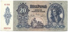 !!! UNGARIA - 20 PENGO 1941 - P 109 / CEA DIN SCAN