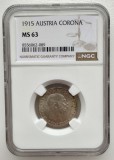 Austria - 1 Korona 1915 - MS 63 - Argint