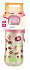 Cana First Cup Girl PP 330 ml, cu clip de prindere, 12+ luni, nip 35050 foto