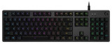 Tastatura mecanica gaming Logitech G512 RGB Lightsync, Switch GX Red, US Layout (Negru)