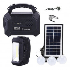Kit solar GDPLUS GD-8161 cu lanterna si Radio FM foto