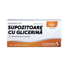 Supozitoare cu Glicerina pentru Copii Greenlax 12 bucati Laropharm
