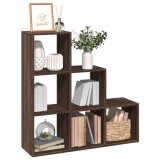 vidaXL Bibliotecă/separator&nbsp;3 niveluri&nbsp;stejar maro 99x29x99 cm lemn