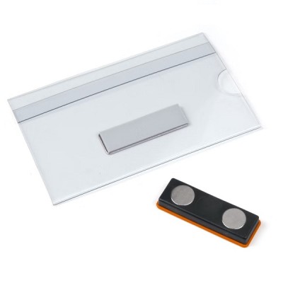 Ecuson magnetic cu suport nume, 90 x 57 mm foto