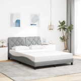 VidaXL Cadru de pat fără saltea, gri deschis, 120x200 cm, textil