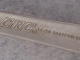 Furculita veche marcata,stantata,furculita vintage auriu/argintiu colec.pt servici tacam.CRC 18/10 ROSTFREI EDELSTAHL 28/24 KARAT DEKORHARTVERGOLDET