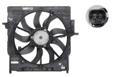 Ventilator radiator Bmw X5 F15, X6 F16, motor: 2.0, 3.0 d, 3.0 R6 T, cu modul electronic; heavy duty; cu carlig, 850W; 524 mm; 3 pini, 17427634471;